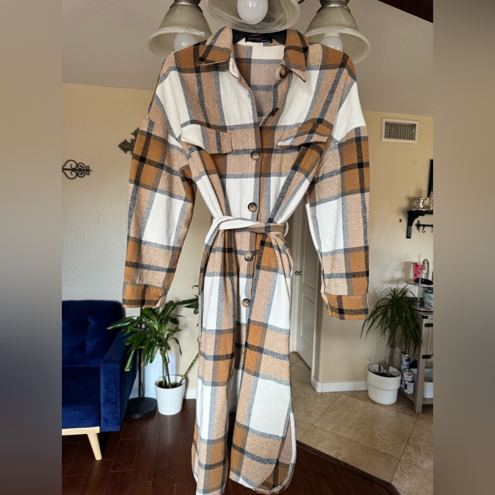 PLAID SWEATER DRESS - Picture 3 of 5